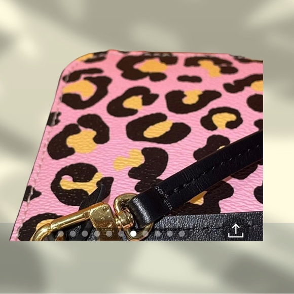 Louis Vuitton Pink Cheetah Wild at Heart Neverfull Pochette MM or GM Wristlet 18 - Picture 9 of 12